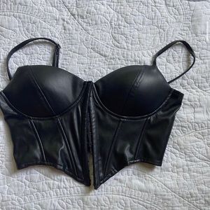 Sexy Leather Corset top